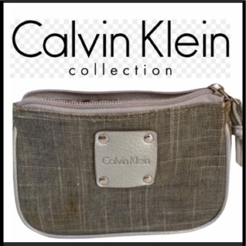 Calvin Klein Zippered Bag Purse Handbag Clutch Accessories Cosmetics Jewelry